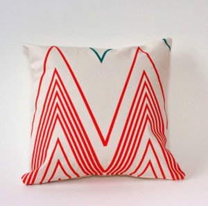 Bright graphic print cushion from Etsy