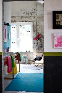 Bright Industrial Bathroom