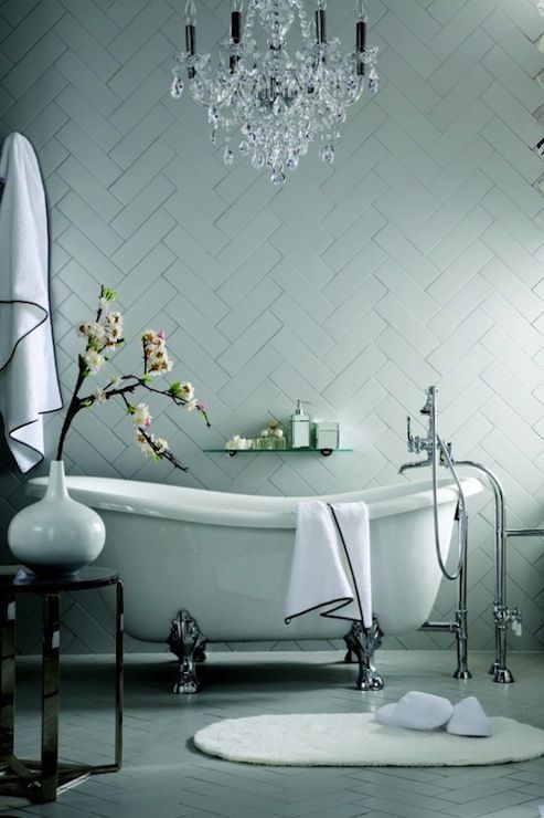 Herringbone Bathroom Tiles