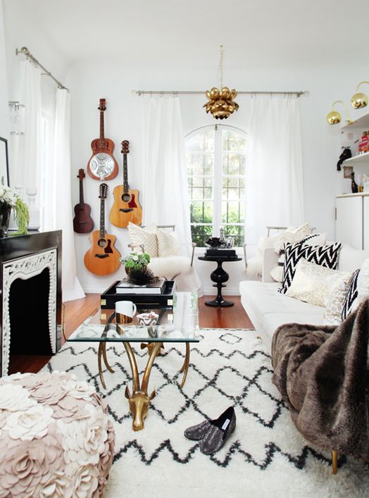 Guitar on wall