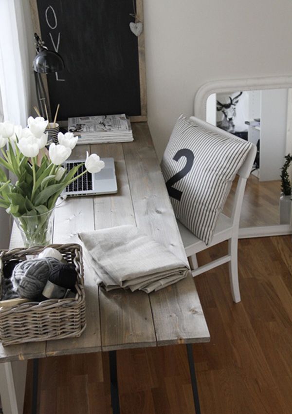 Reclaimed wood desk