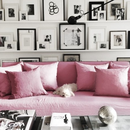 Monochrome with pink