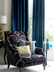 Living room velvet curtains