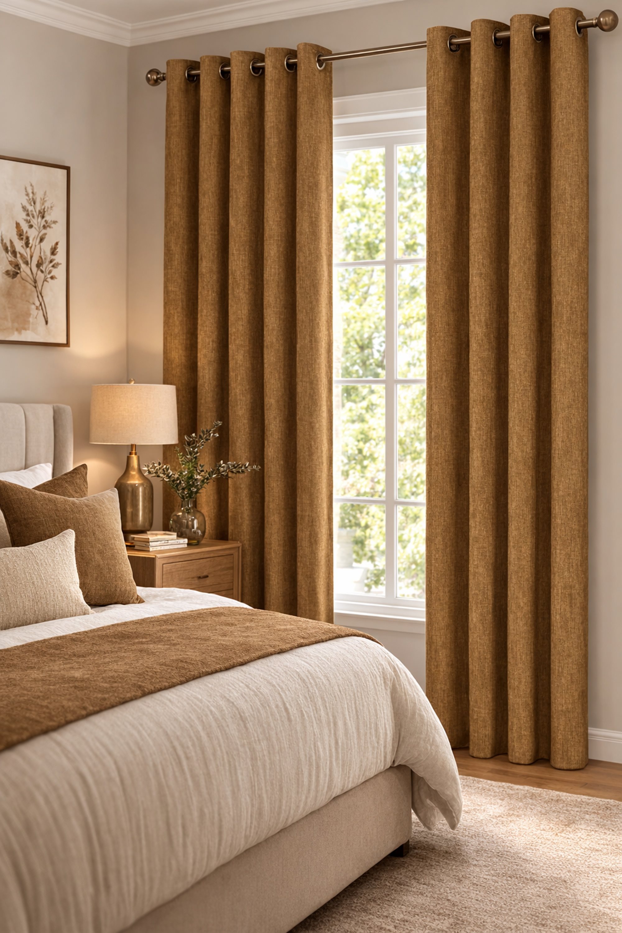 Curtains in Martello Cinnamon - Loom and Last