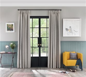 Pencil pleat curtains in Cirrus