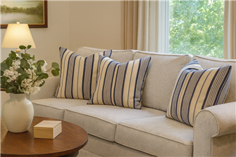 Empire Stripe 1 Navy Cushion