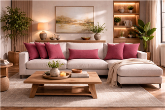 Henley Garnet cushion