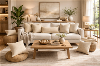 Henley Seasame cushion