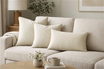 Flo Stripe – Praline Cushion