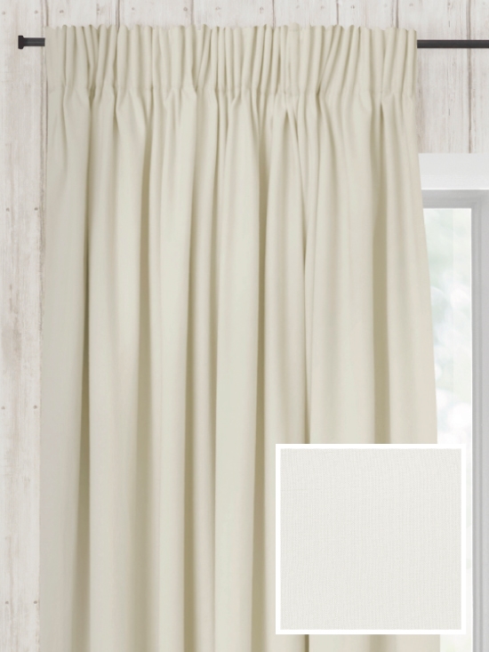 Pencil Pleat Ready Made Curtains In Lily 100 Cotton