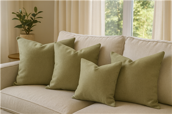 Atlanta Plain Green Cushion