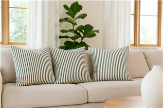 Ticking Stripe 1  Smoke Cushion