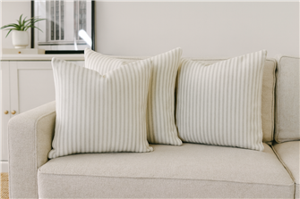 Candy Stripe Cream Cushion