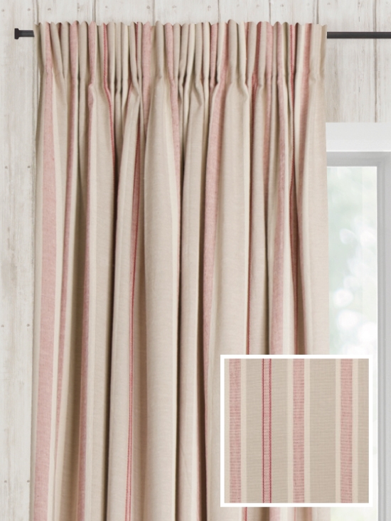 Ready Made Pencil Pleat Curtains In Osea Natural Curtain Company