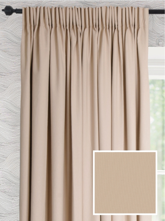 Ready Made Pencil Pleat Curtains In Rum Loom And Last