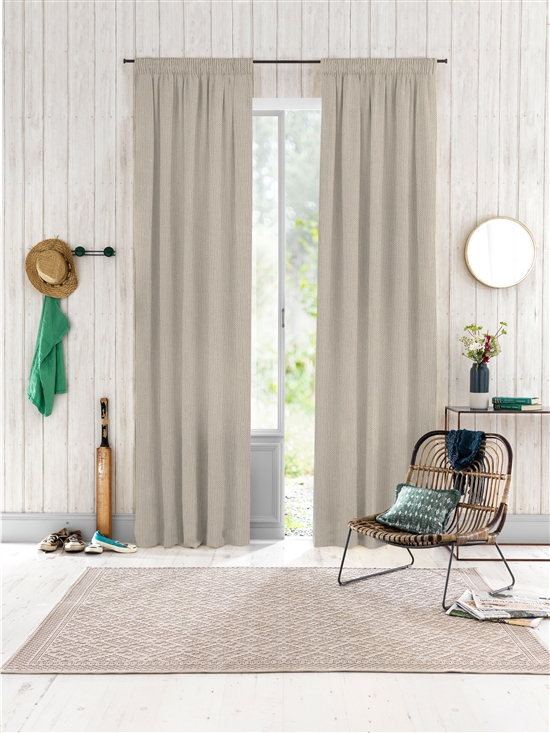 Ready Made Pencil Pleat Curtains In Austin Loom And Last