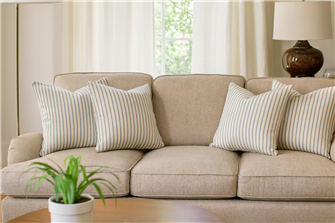 Ticking Stripe 1 Seagreen Cushion