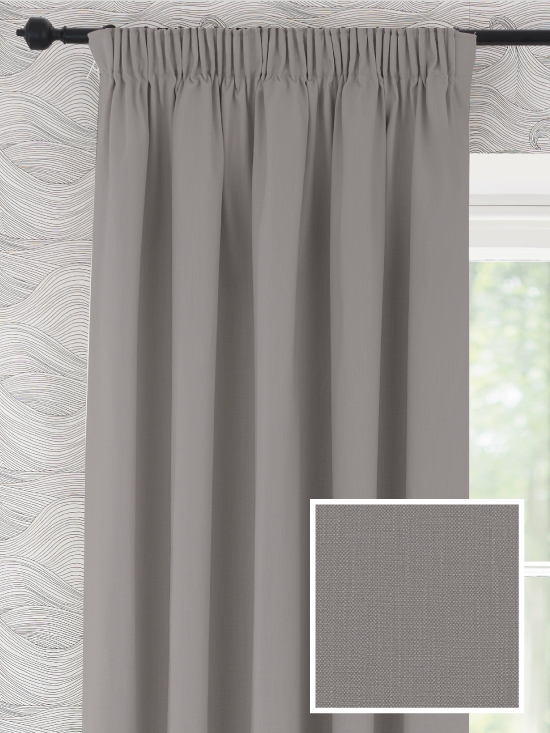 Pencil Pleat Ready Made Curtains In Camber 100 Cotton Loom