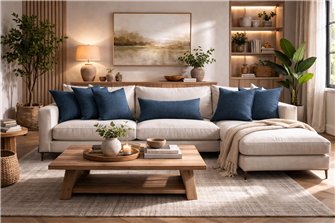 Henley Demin cushion