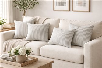 Flo Stripe – Navy Cushion