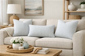 Flo Stripe – Alpine Blue Cushion